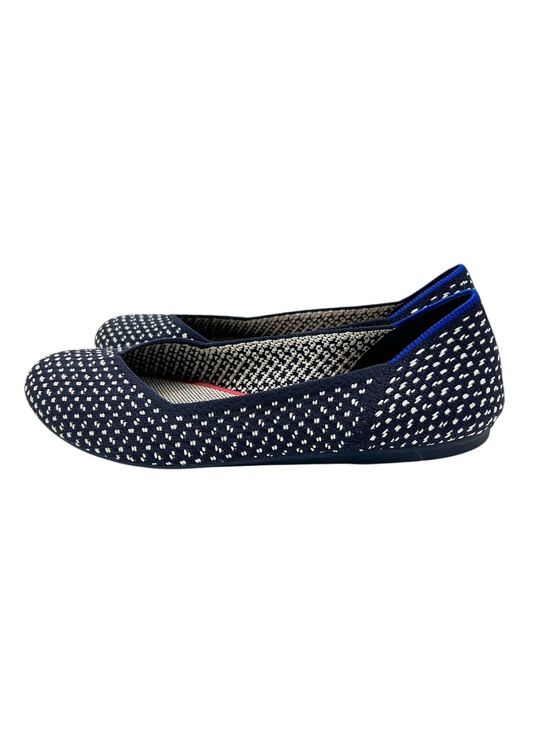 Rothy's Shoes - Rothy's Ballet Flats Size 9.5 Maritime Honeycomb Navy Blue Slip On Sustainable